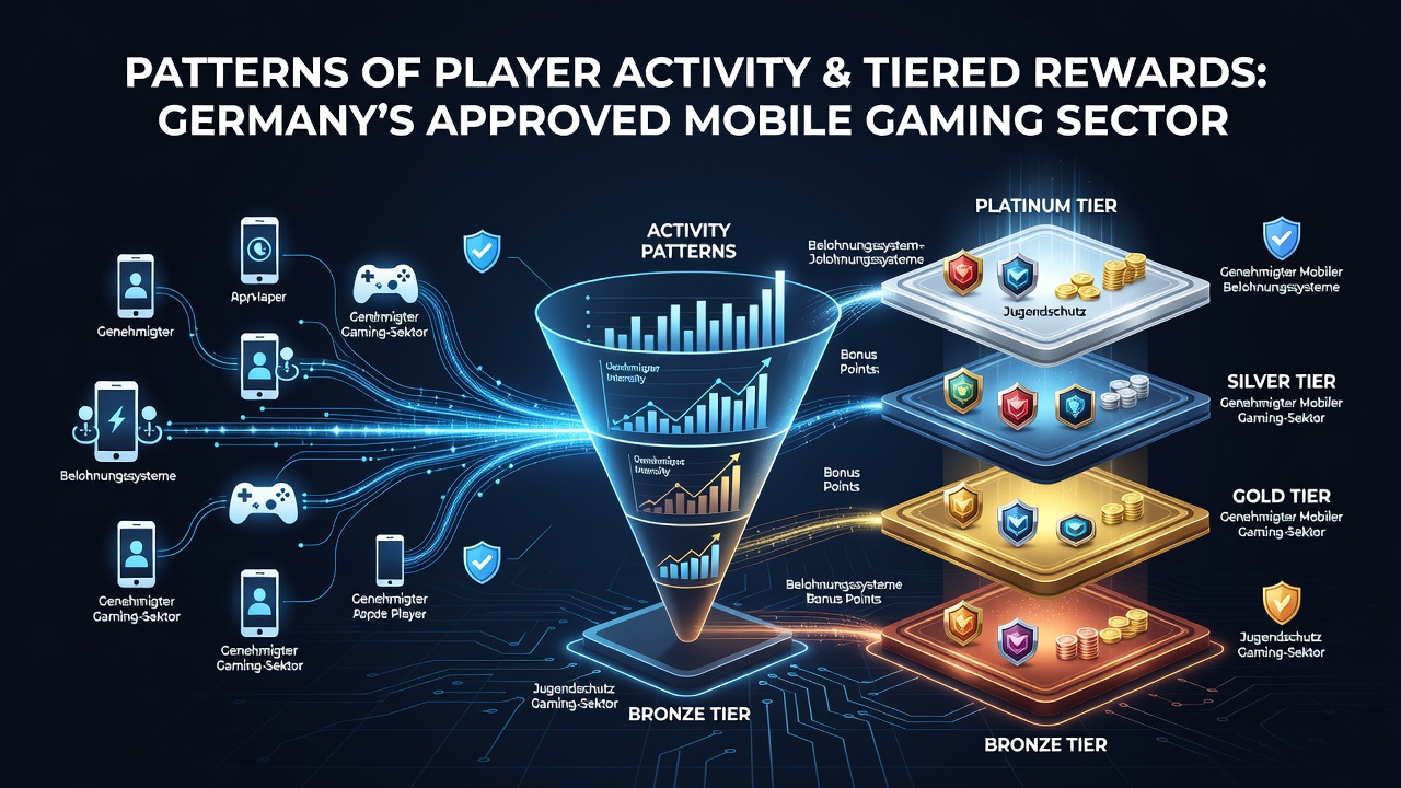 Grafik zeigt Aktivitätsverläufe von Spielern in gestaffelten Belohnungssystemen auf deutschen Mobilplattformen
