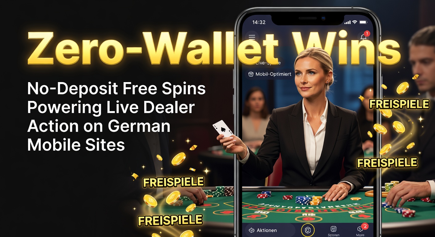 Live-Dealer-Tisch auf einem deutschen Mobile-Casino, aktiviert durch No-Deposit-Free-Spins mit sichtbaren Gewinnoptionen ohne Einzahlung